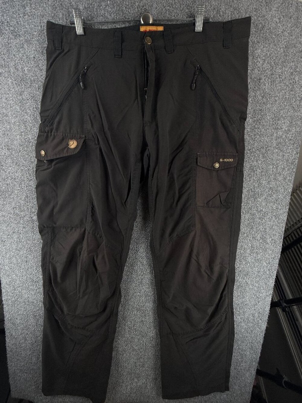 Fjallraven Abisko 82831 Black Men Pants G-1000 Logo 56 Straight Leg ACTL 38x34